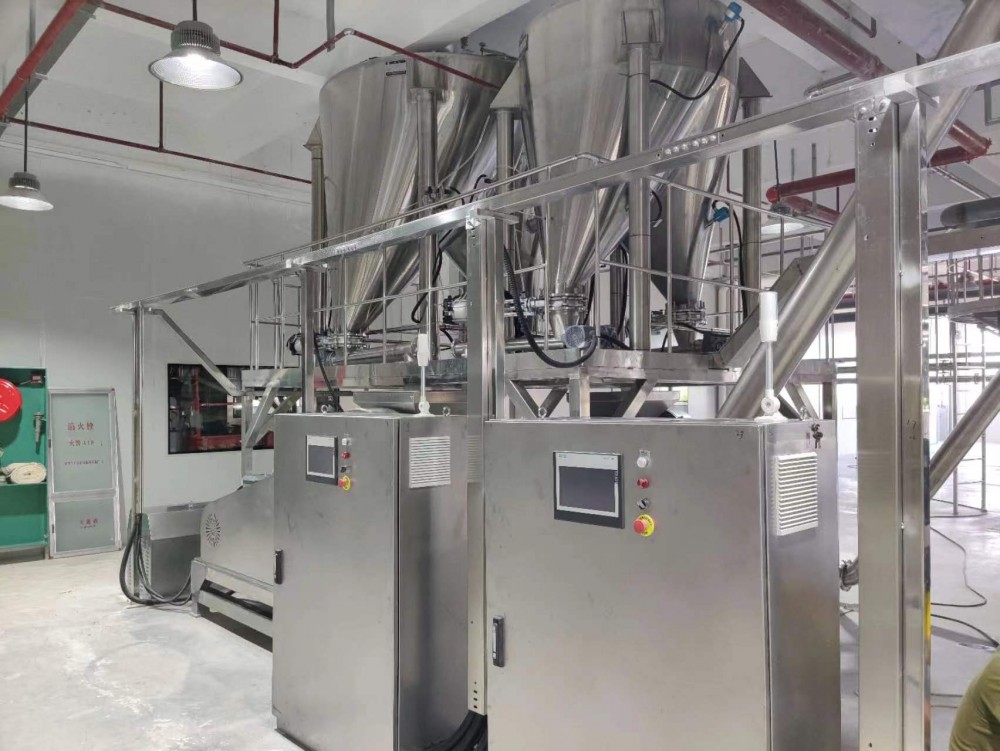 糖、膨化粉輸送現(xiàn)場(chǎng)